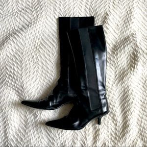 Authentic PRADA Vintage Below the Knee Kitten Heel Boot